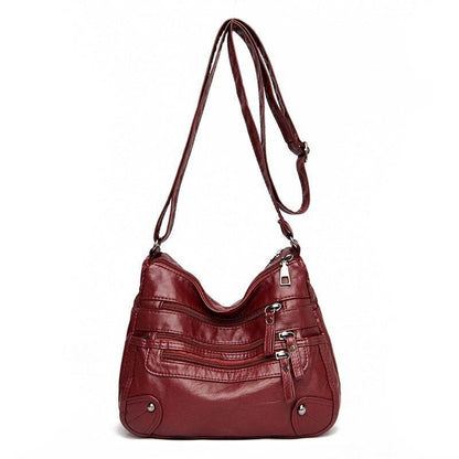High Quality Soft Leather Shoulder Bags Multi-Layer Crossbody Bag Handbag Purse