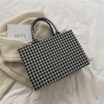 Large Handbag Women Synthetic Leather Square Vintage Shopper Bag 36*25*12 CM 1PC