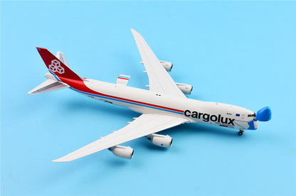 GeminiJets Cargolux for Boeing B747-8F LX-VCF Blue mask open nose 1/400 plane