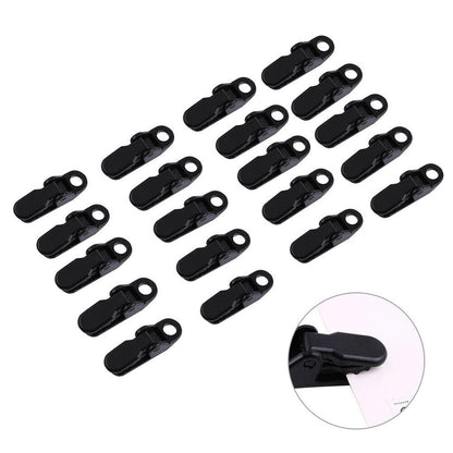 20Pc Outdoor Camping Tent Awning Tarp Clamp Gripper Fixed Emergency Hanger Clips