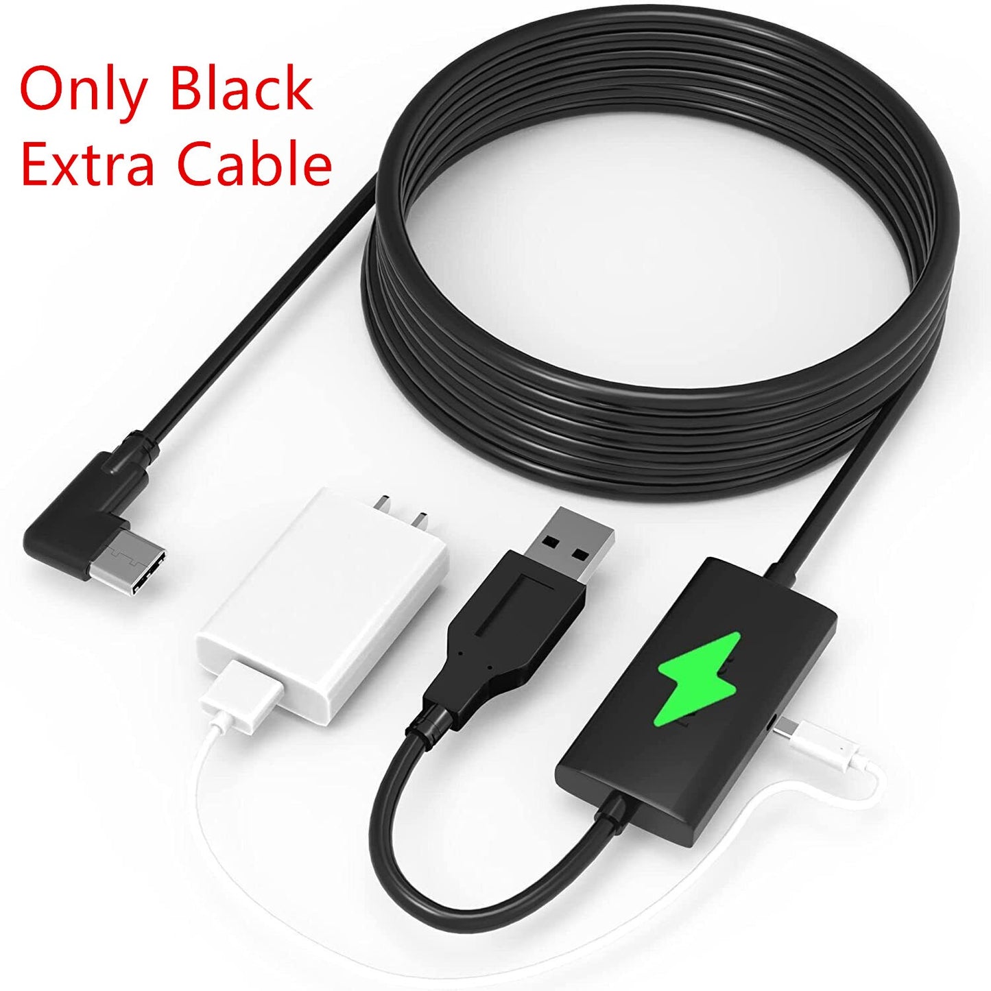 5m/16ft Link Cable w/ Separate Charging Port for Quest 2/ for PICO 4/ for Neo 3