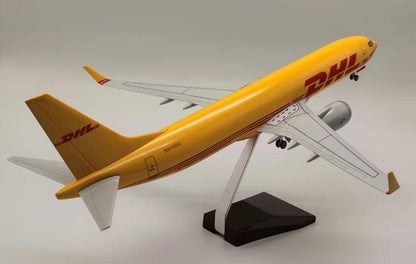 47CM 1:80 DHL BOEING 737 Plane Aircraft Landing Gear Resin Airfreighter Model