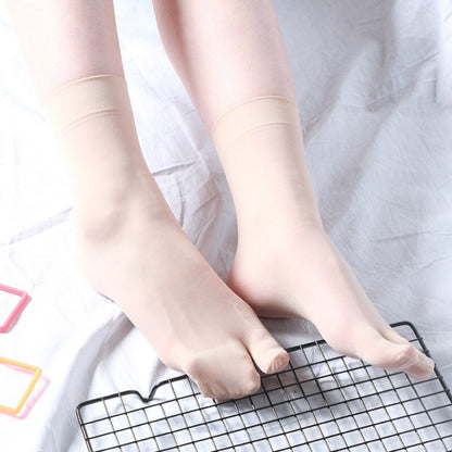10 Pair Silky Two Toes Split Socks Thin Japanese Tabi Ninja Hosiery Socks Summer