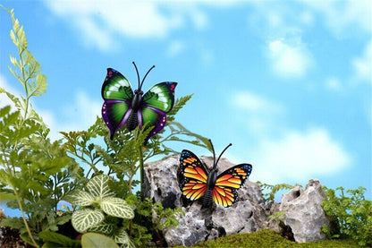 8pcs Simulation Butterfly Decoration Supplies Moss Micro Landscape Garden Deco
