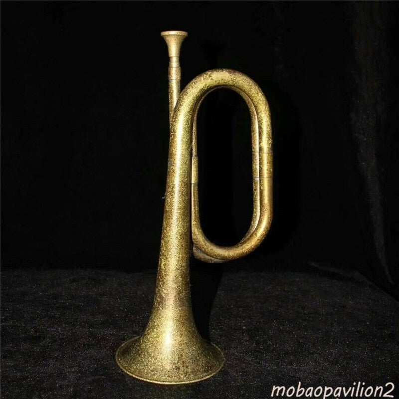 12.2" Old Chinese Pure Copper Hand-made Suona Trumpet Horn Bugle Collected