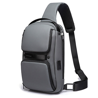 Charging Port Water Resistant Chest Pack Sling Bag Crossbody Backpack Business