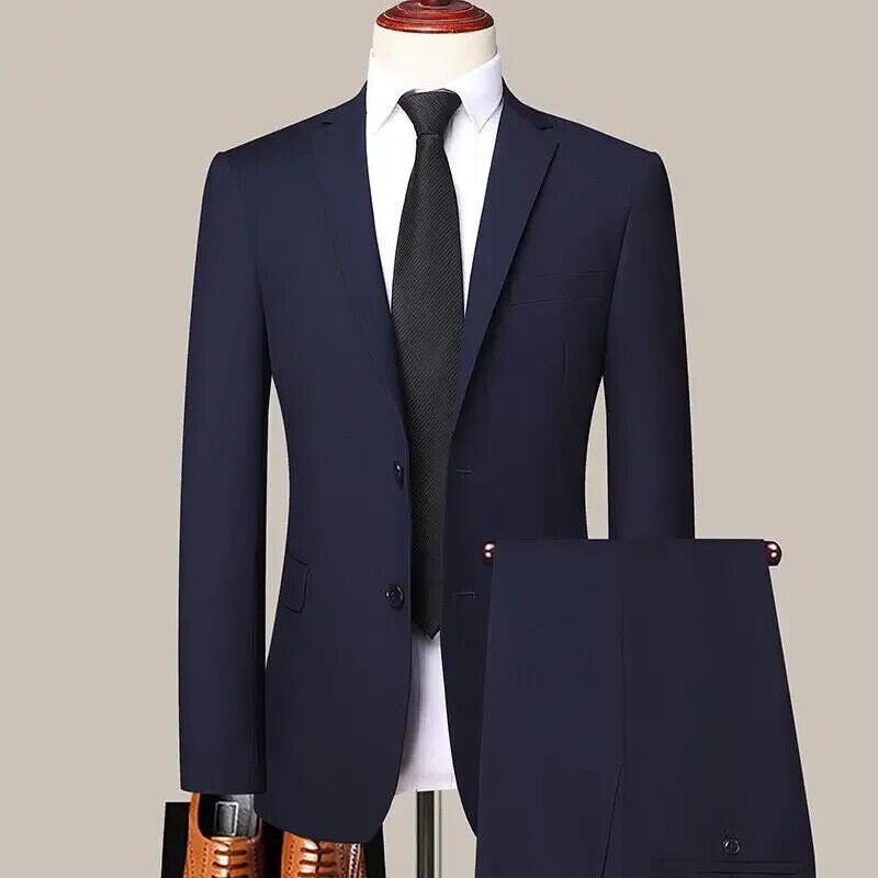 Men's Suit Business Office Worker Dress Wedding Banquet Suit Dress Two-piece