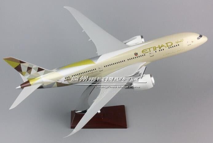 43CM ETIHAD BOEING 787 A6-BLA Passenger Airplane Resin Aircrarft Plane Model