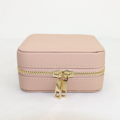 Customized Genuine Leather Earrings Ring Case Jewelry Storage Box 11.5*11.5*6 CM