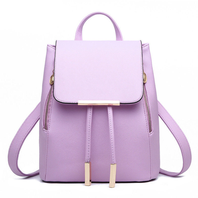 New Women's PU Leather Satchel Shoulder Backpack School Rucksack Bags Travel