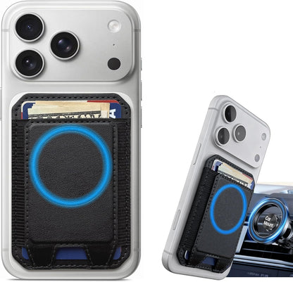 Magnetic Wallet for Iphone, Compatible with Car Mount& Phone Grip, Magnetic Phon