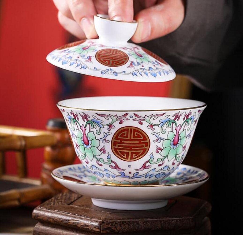150ml Chinese Retro Gaiwan Bowl Tea Cup Kung Fu Tea Set Tea