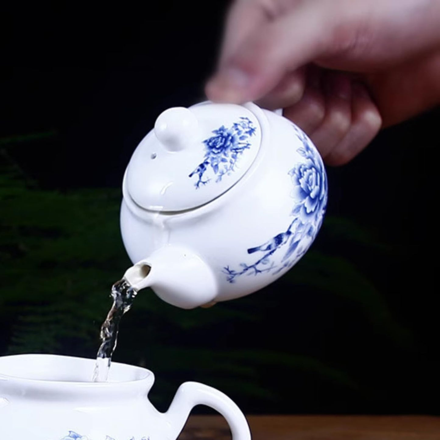 Ceramics Flower Teapot 140ml 4.7oz Kungfu Tea Set Tea Infuser