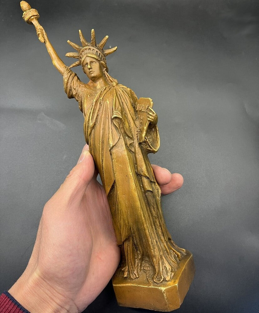 11.5" Brass Statue of Liberty Statue USA Symbol Freedom Collection Home Decor