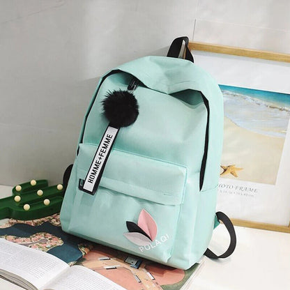 5 Pcs Sets Kids School Backpack Women's Bag Girls Students Bag Rucksack