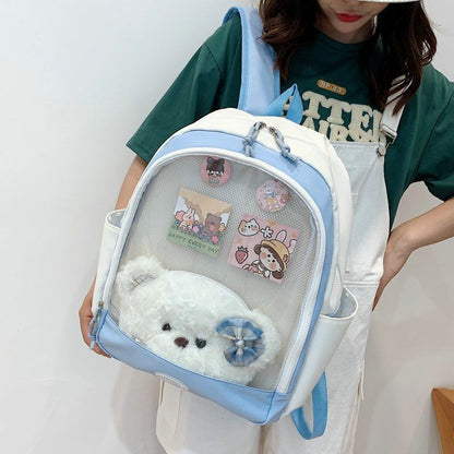 Backpack Cute Transparent School Backpack Bags Nylon 32*42*13 CM Polyester Purse