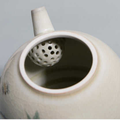 Boutique Tea Set Ruyao Craft Crackle Glaze Porcelain Tea Pot Gaiwan Matching Cup