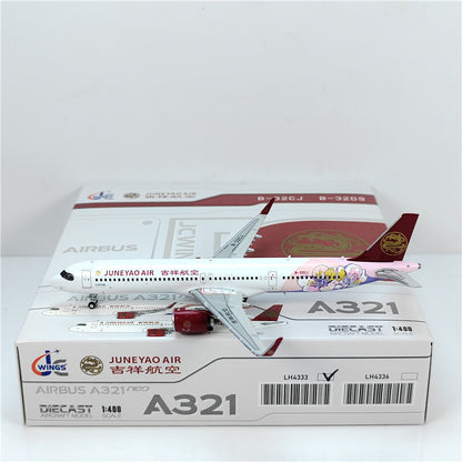 1:400 JC Wings JUNEYAOAIR AIRBUS A321neo Passenger Airplane Diecast Model