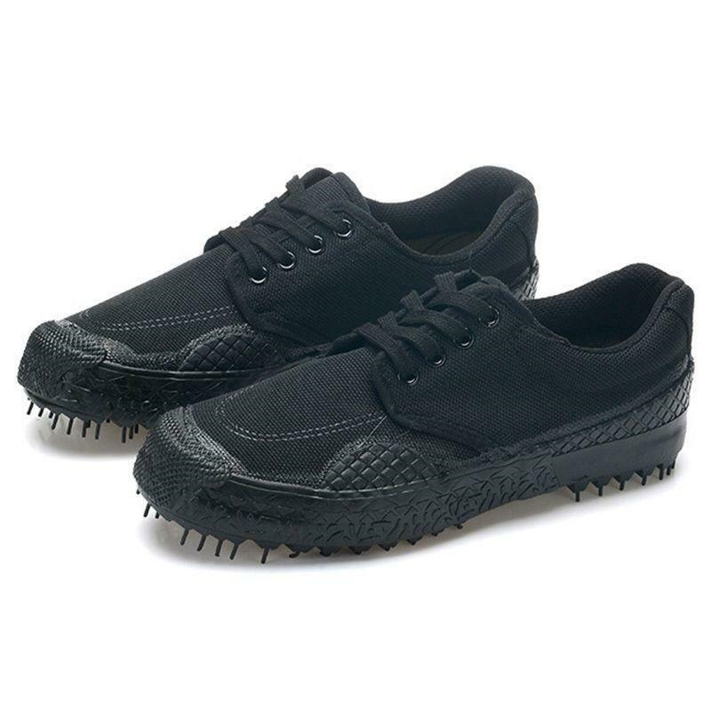 Mens canvas breath Work Slip Resistant Military Farm camo Shoes lace up training