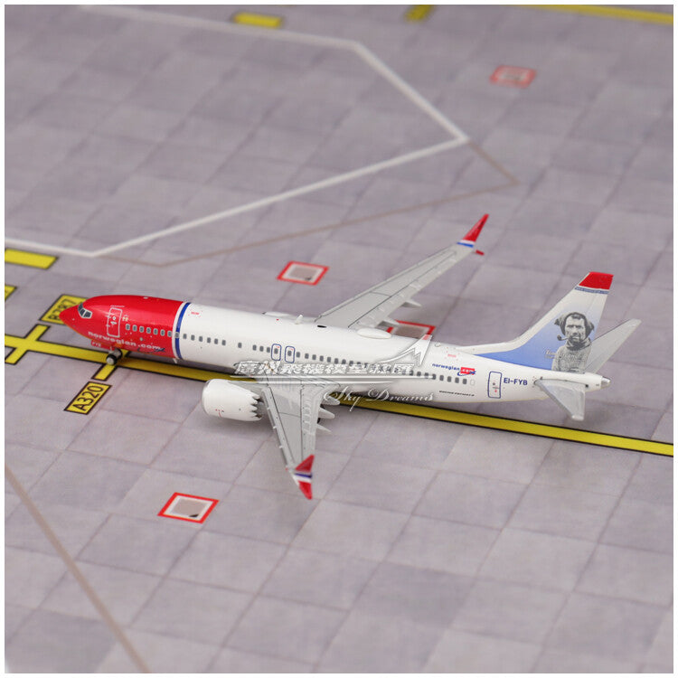 1:400 JC Wings Norwegian Air Shuttle BOEING 737 MAX 8 Airplane Diecast Model