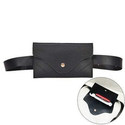 Fanny Pack Women Belt Bag PU Leather Waist Bag Fashion Pure Color Wallet Gifts