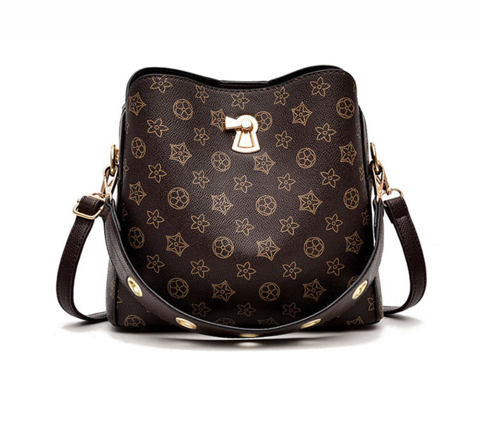 Fashion Leather Handbag Purse Shoulder Bag Bucket Crossbody Versatile for Women