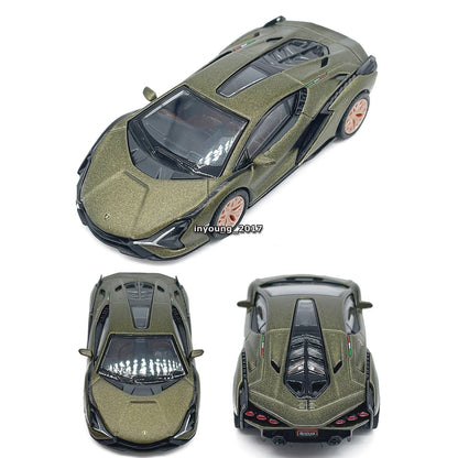 1/64 Lamborghini Sian FKP 37 Model Toy Car Diecast Toy Vehicle Kids Adults Green