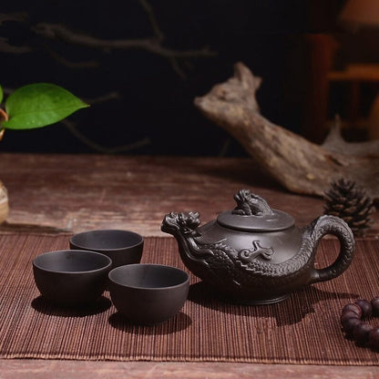 150ml Yixing Teapot Purple Clay Kung Fu Tea Set Handmade Dragon Tea Pot With