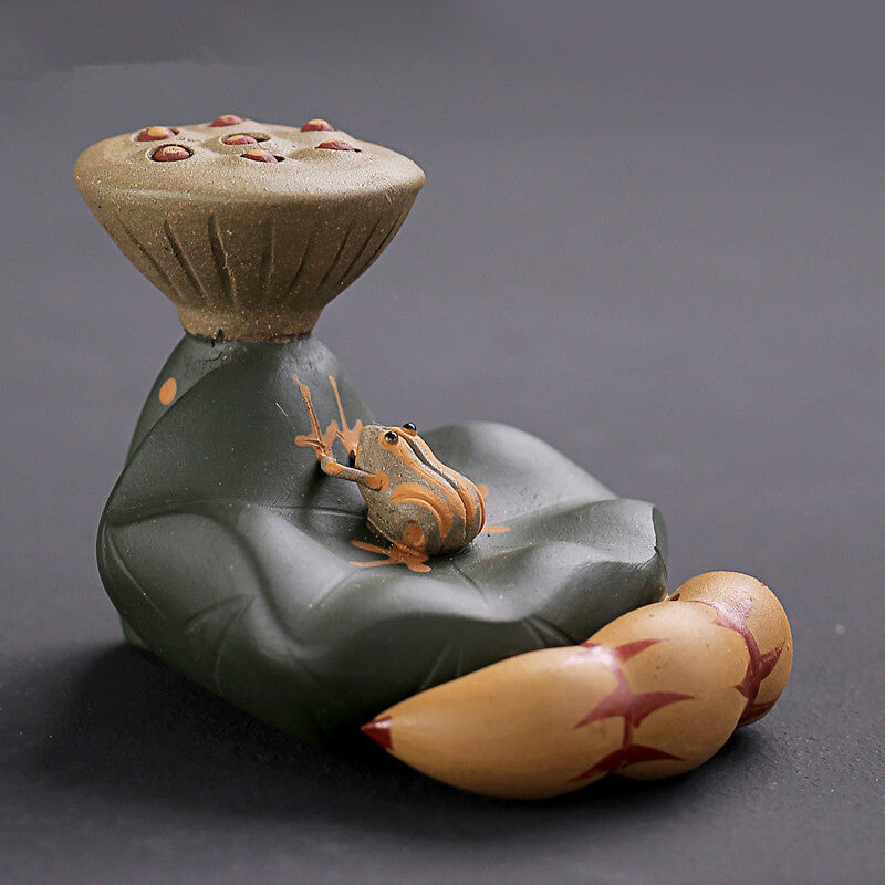 Creative Tea Pet Yixing Zisha Purple Clay Holder For Lid Of Gaiwan / Tea Pot New