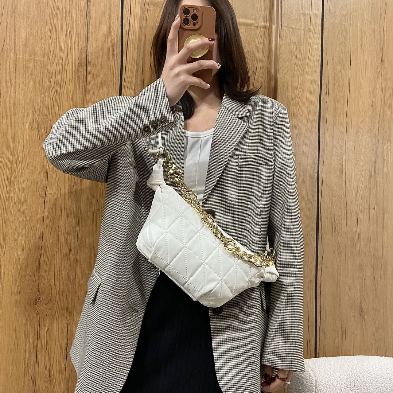 Chain Cloud Bag Leisure Dumpling Bag Texture Shoulder Messenger Purse Luxury Bag