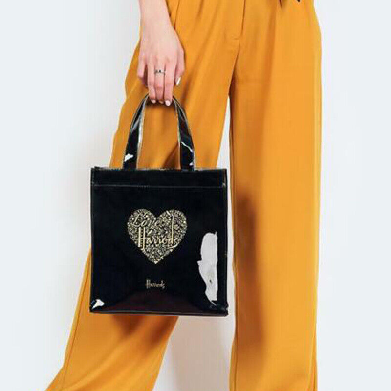 Harrods London Girls Shopper PVC Tote Bag Top-handle Casual Shopping Handbag