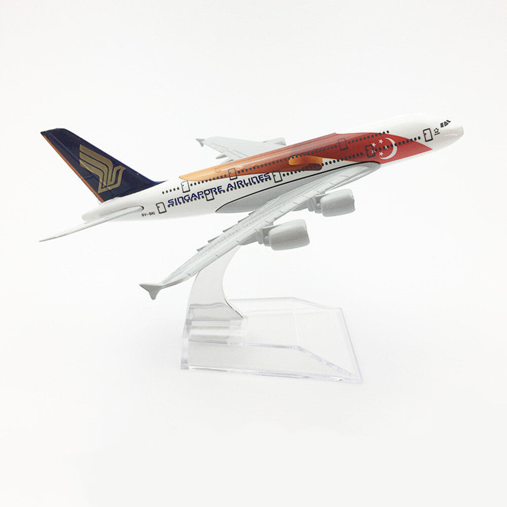 1:400 16cm For Airbus A380 Singapore Airlines Metal Airplane Model Plane Toy