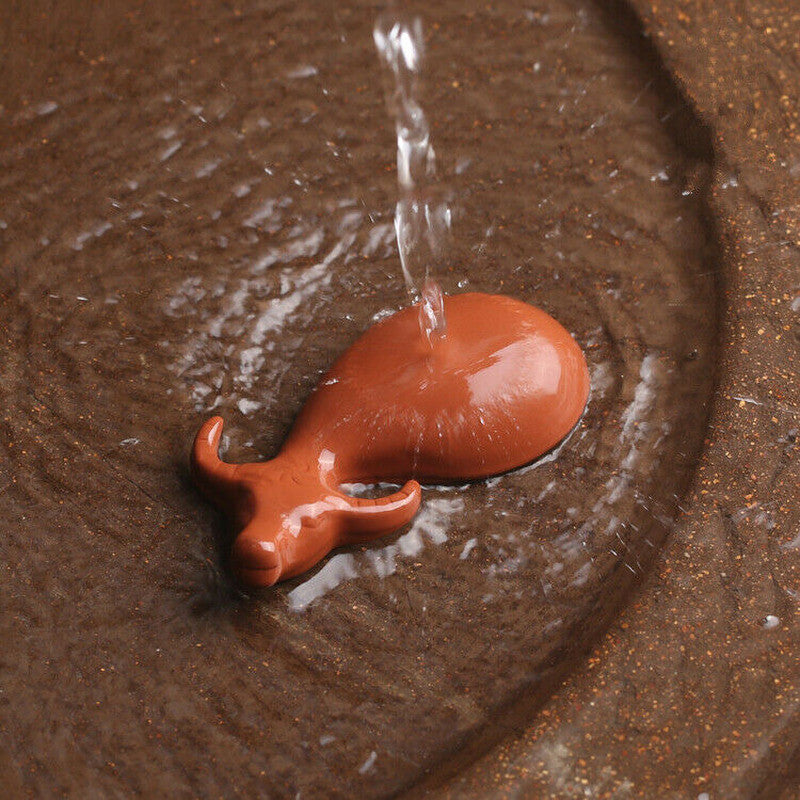 on big sales creative tea pet yixing zisha purple clay buffalo small decoration