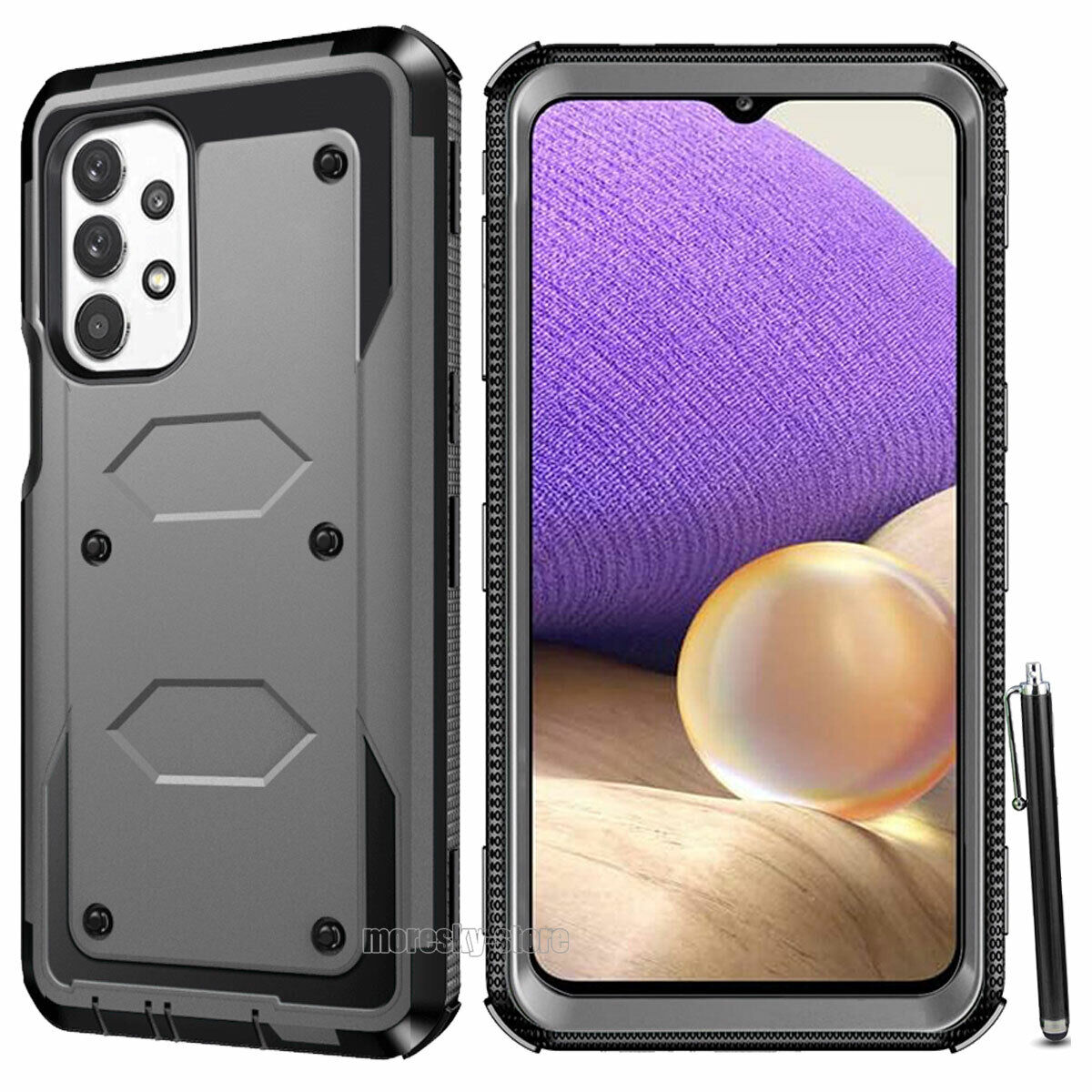 For Samsung Galaxy A32 5G Case New Dual Layer Rugged Hybrid Phone Cover + Stylus