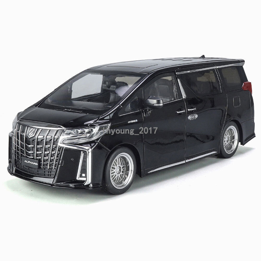 1/18 Alphard MPV Model Car Diecast Toy Vehicle Doors Open Light Sound Boys Toys