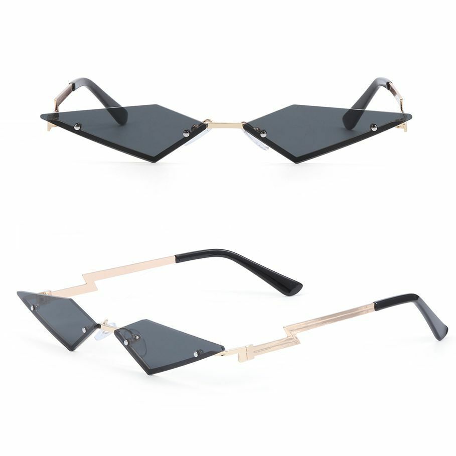 Sunglasses Diamond Shape Retro Sun Glasses UV400 Trendy Narrow Frame Streetwear