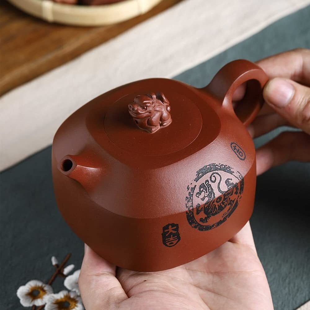 340ml Purple Clay Teapot Handmade Sculpture Kettle Creative Kung Fu Tea Set