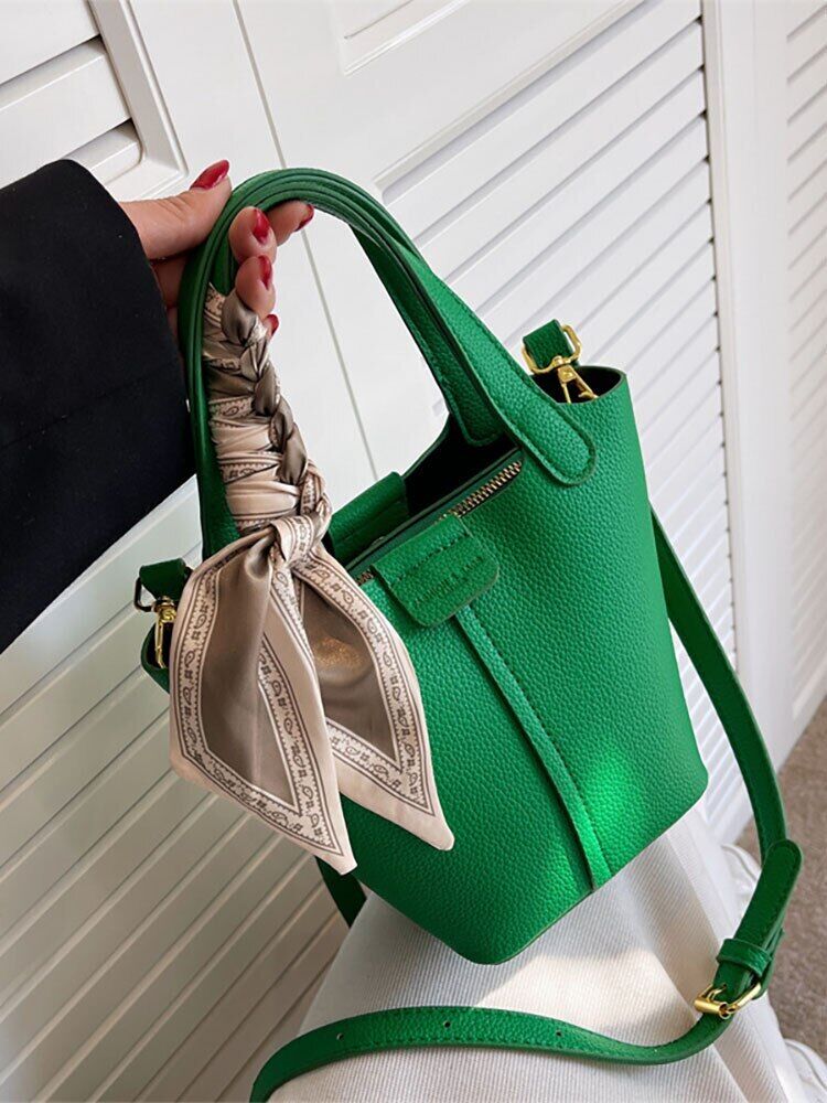 Bag Women Handbag Green Leather Shoulder Crossbody Bag Shopper Tote Bag
