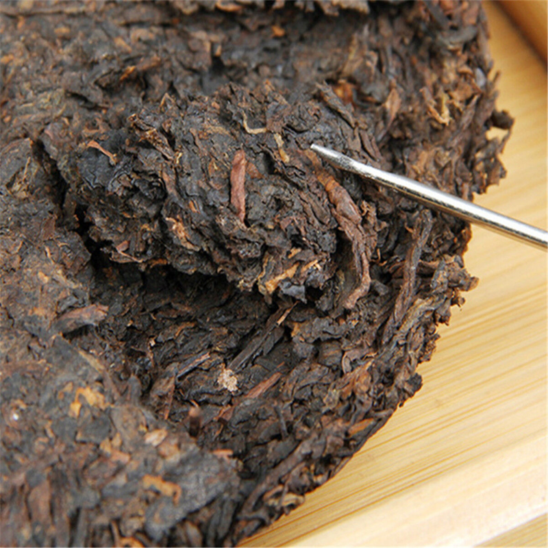 357g Ogranic Black Tea China Cooked Compressed Puer Tea Cake Healthy Pressed Tea