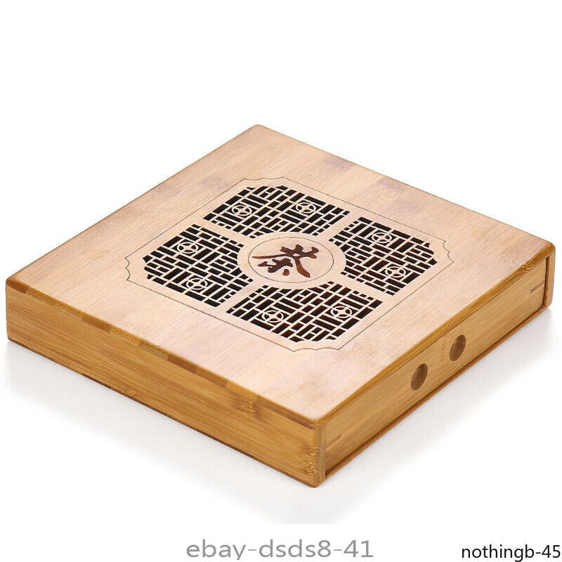 Creative Bamboo Storage Box for Pu'er Tea Cake Cabinet with Drawer Tea Tools -