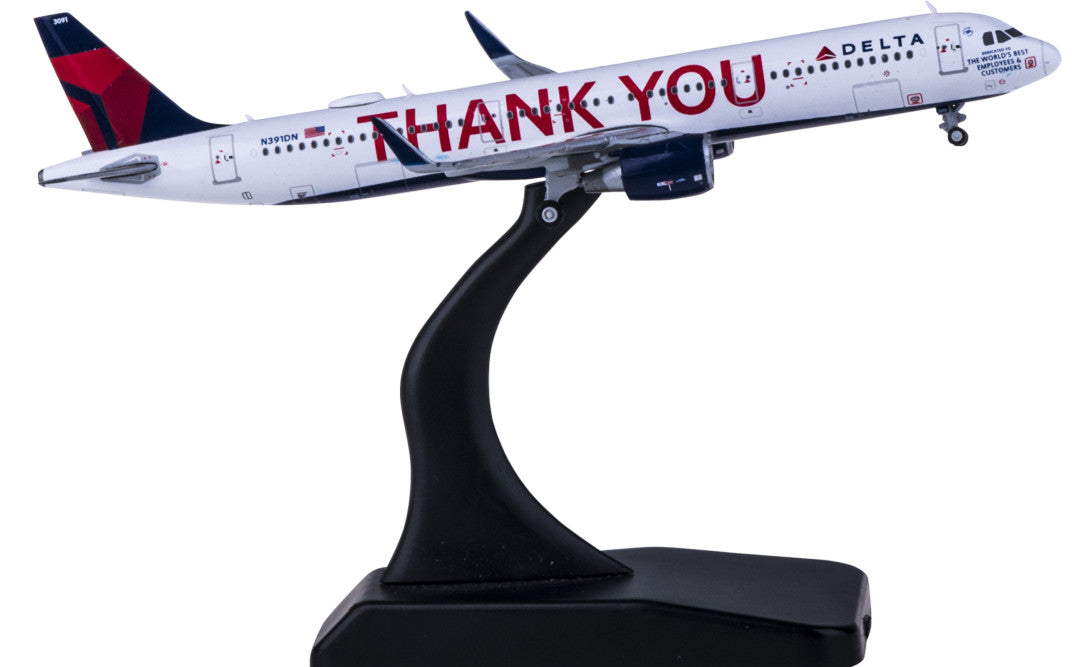 1:400 GeminiJets DELTA THANK YOU AIRBUS A321 Passenger Airplane Diecast Model