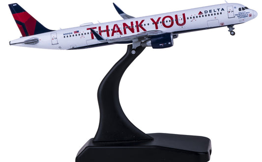1:400 GeminiJets DELTA THANK YOU AIRBUS A321 Passenger Airplane Diecast Model