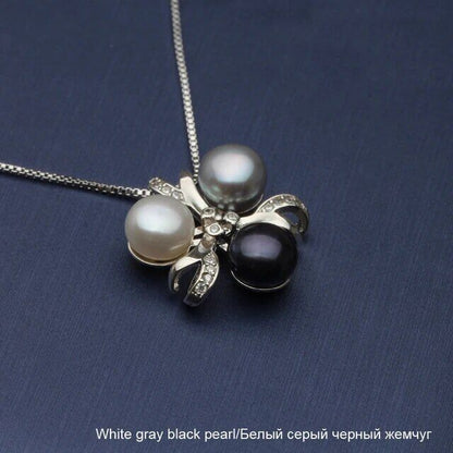 Pearl Freshwater Pendant 925 Silver Necklace Pendants Chain Jewelry Accessories
