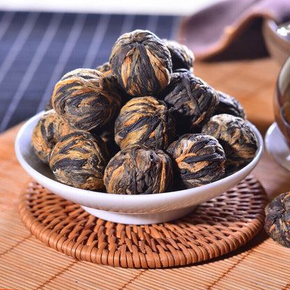 Chinese Kongfu Tea Handmade Dianhong Black Tea Small Gold Ball Diuretic Lower BP