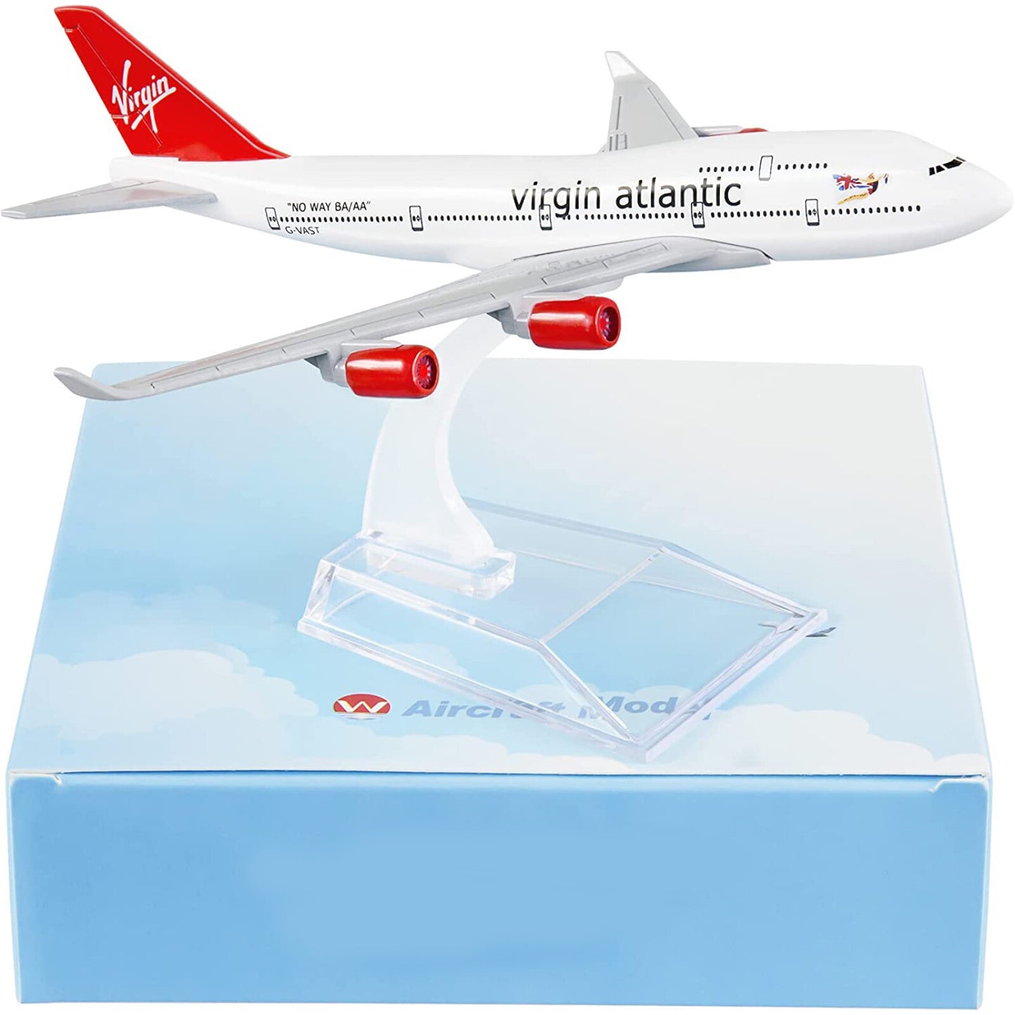 16cm Virgin Atlantic B747 Airplane Model 1:400 Alloy Simulation Plane Ornaments