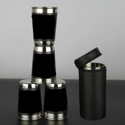 4Pcs 170ml Stainless Steel Travel Cups Portable Outdoor Camping Tableware Picnic