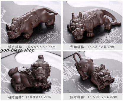 China Zisha Tea Pet Purple Clay Tea Play Wealth Bring Home Creative Brave Troops