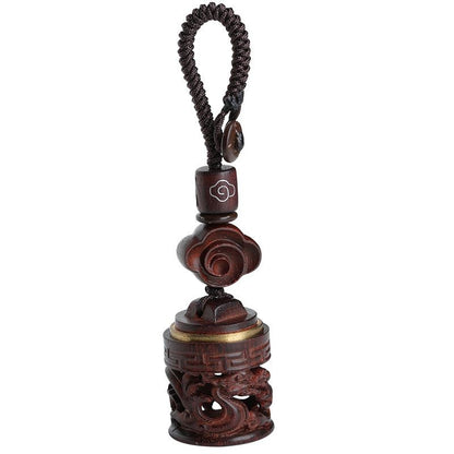 Indian Red Sandalwood Keychain Hollow Sachet Pendant Car Charm Random Color
