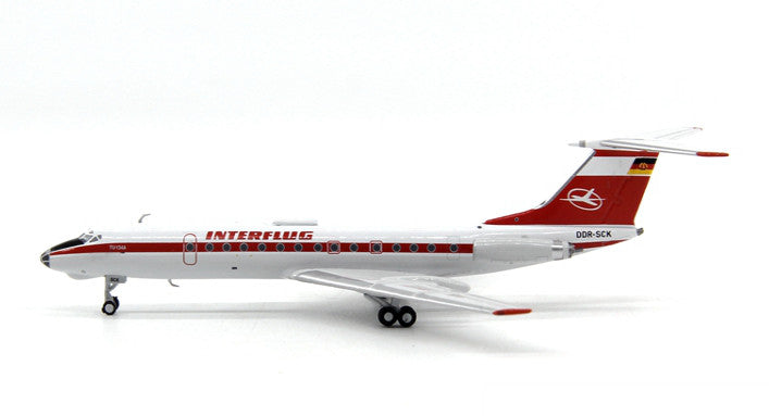 1:400 Panda INTERGLUG TU-134A Passenger Airplane Diecast Aircraft Plane Model