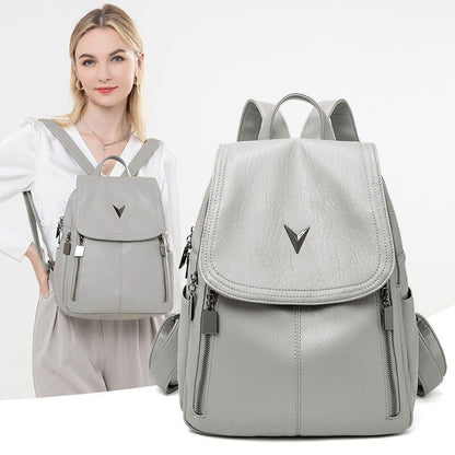 Backpacks Genuine Leather Backpack Travel Bags Anti-theft Vintage Waterproof 1PC